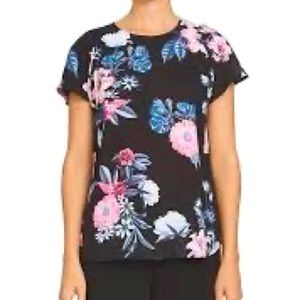 Floral Short Sleeve Blouse | CeCe